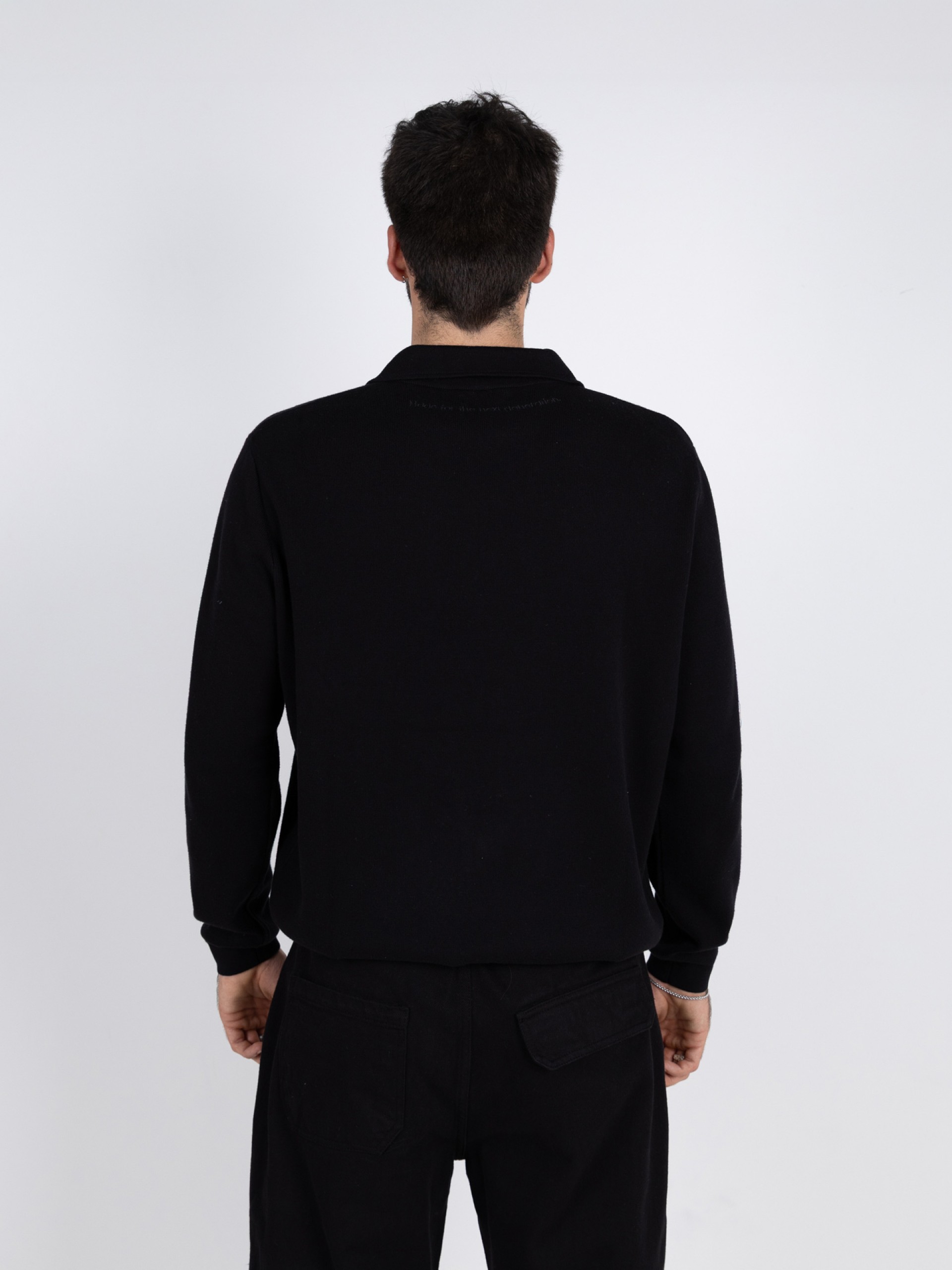 Plain half-zip knit with WAC logo