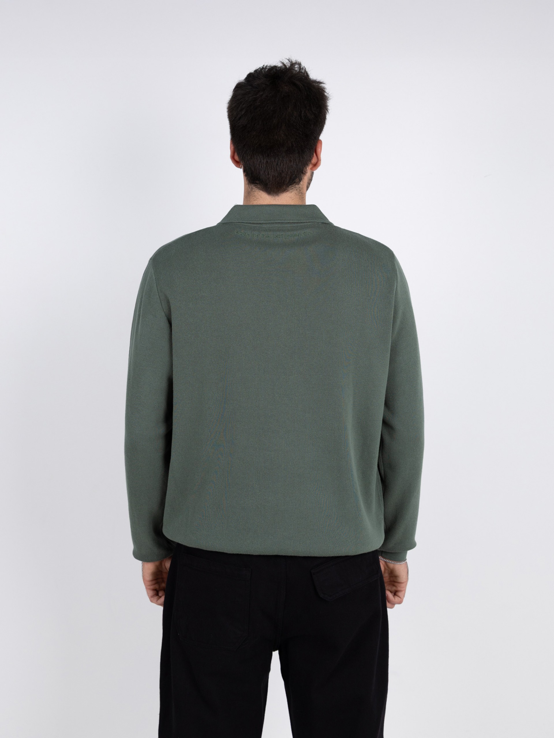 Plain half-zip knit with WAC logo