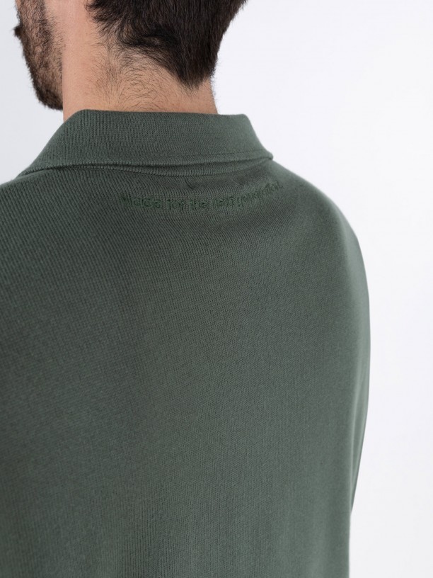 Plain half-zip knit with WAC logo