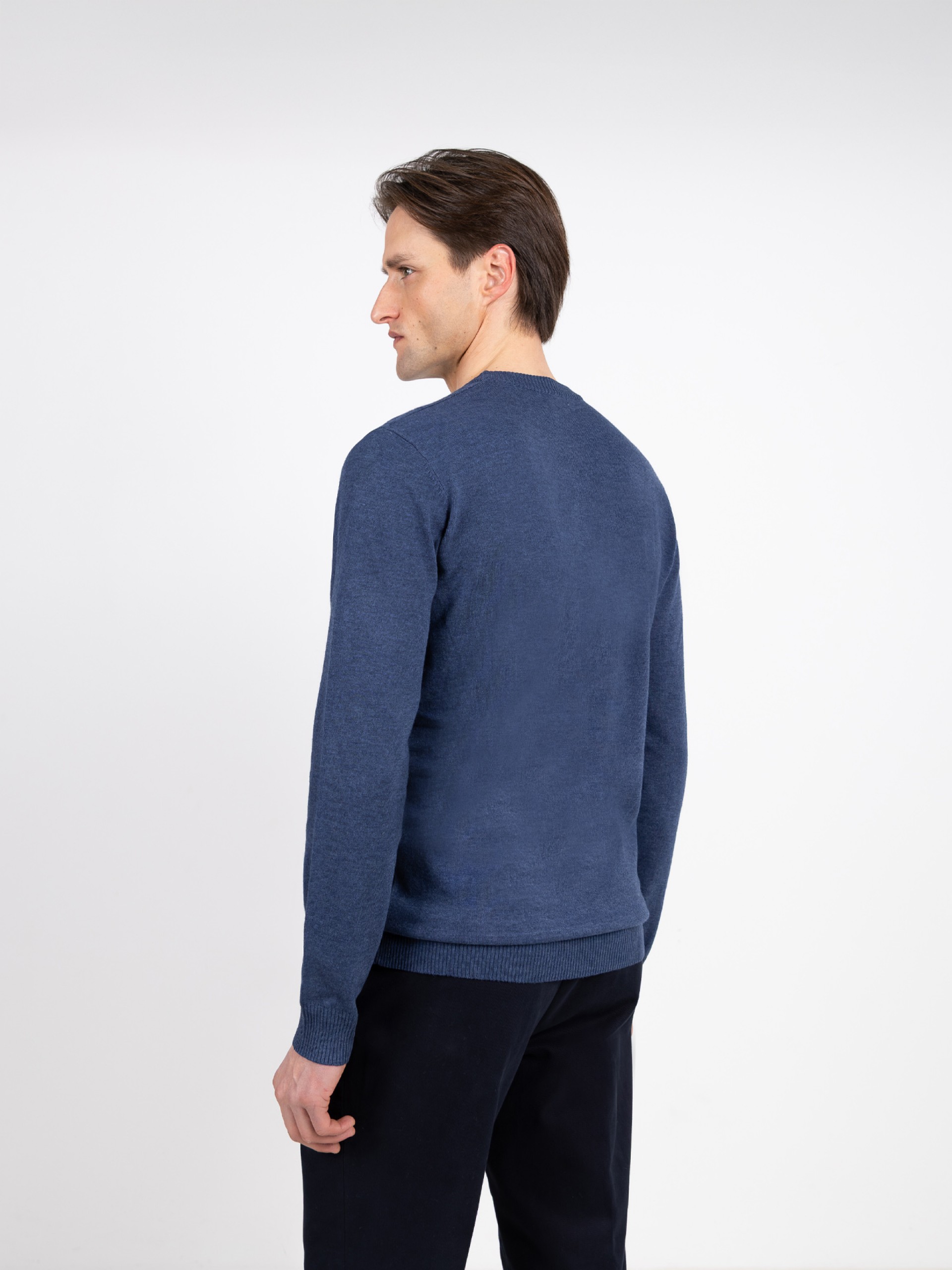 Knit sweater with a braided effect