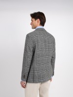 Wool blazer with a checked pattern