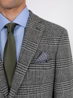 Wool blazer with a checked pattern