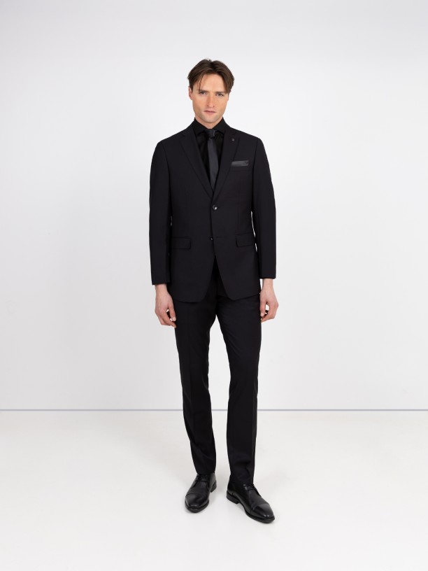 Fato de micro padr�o Slim fit