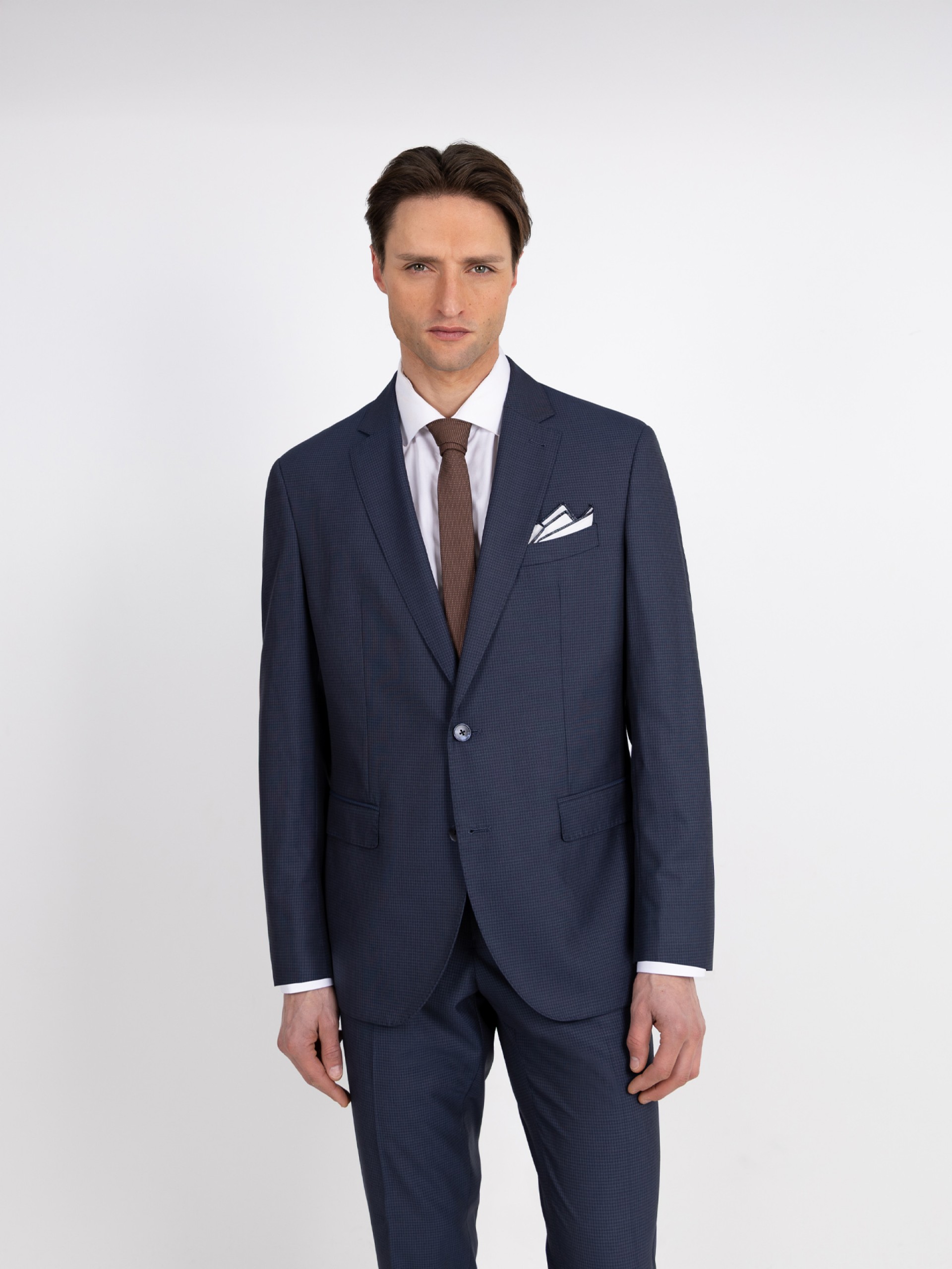 Fato de micro padrão regular fit