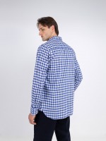 Camisa de algodón con estampado de cuadros Camisa de algodón con estampado de cuadros