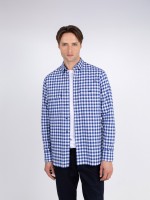 Camisa de algodón con estampado de cuadros Camisa de algodón con estampado de cuadros