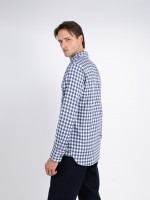 Camisa de algodón con estampado de cuadros Camisa de algodón con estampado de cuadros