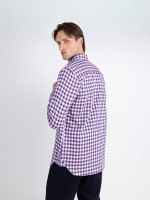 Camisa de algodón con estampado de cuadros Camisa de algodón con estampado de cuadros