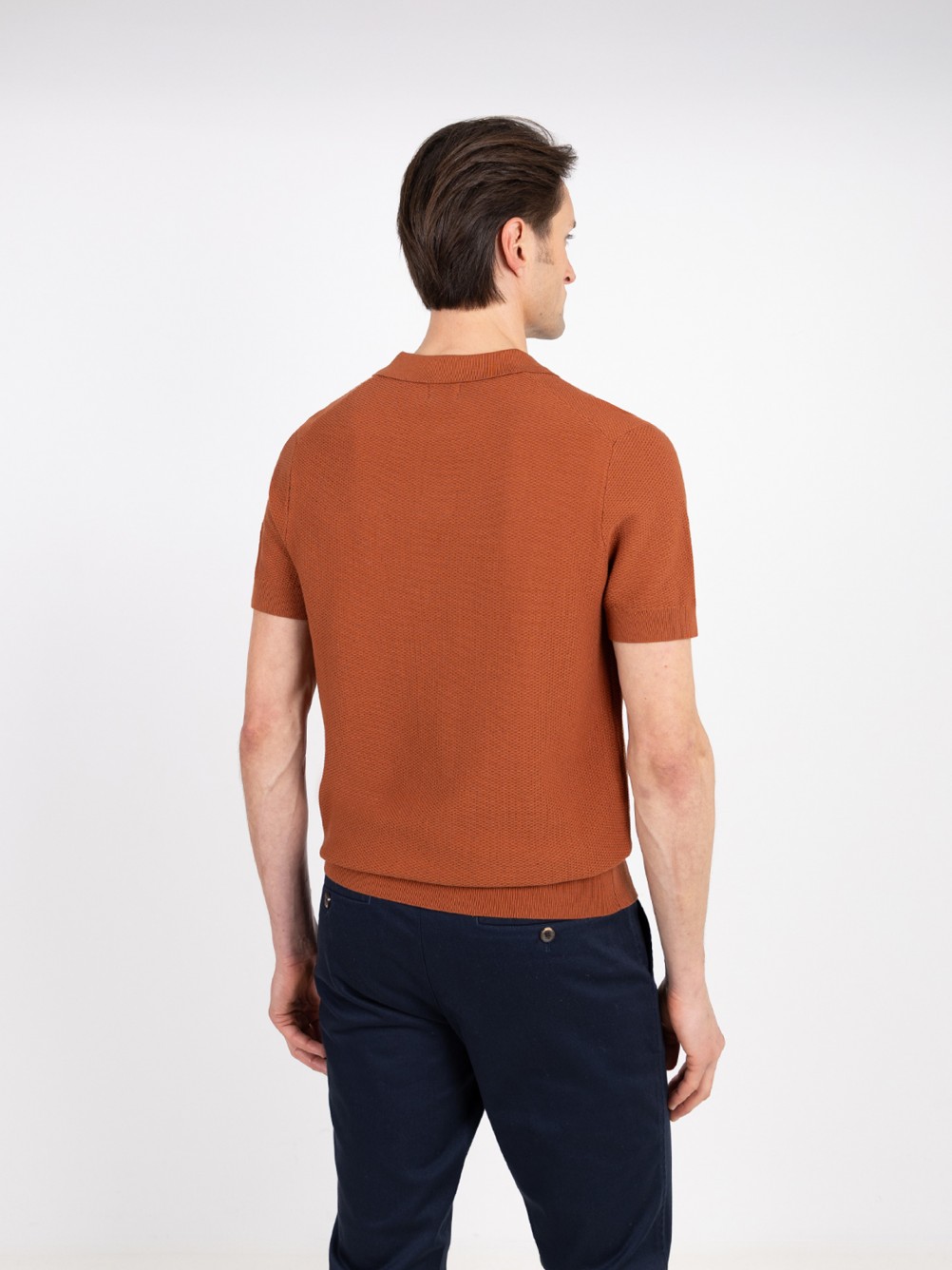 Polo de punto estructurado de algod�n
