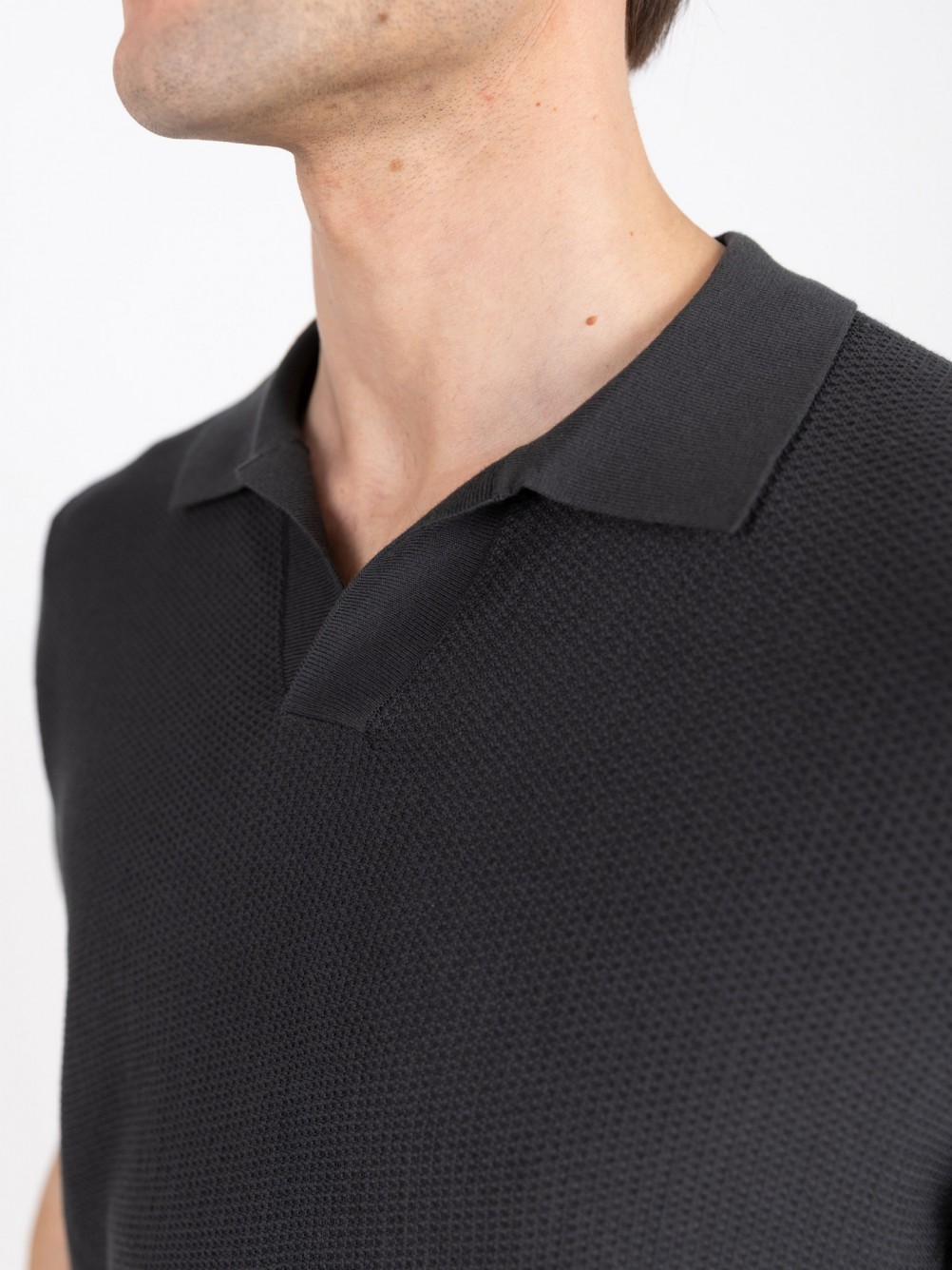 Polo de punto estructurado de algod�n