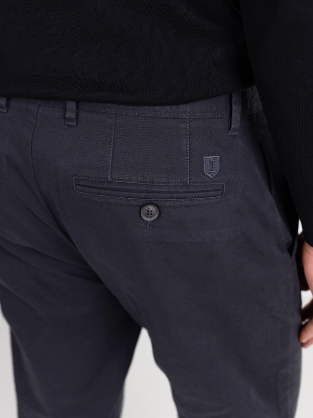 Stretch cotton chino pants