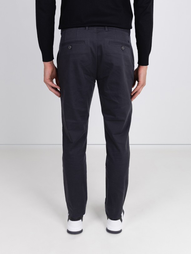 Stretch cotton chino pants