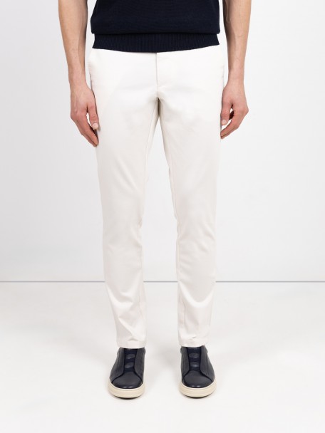 Stretch cotton chino trousers