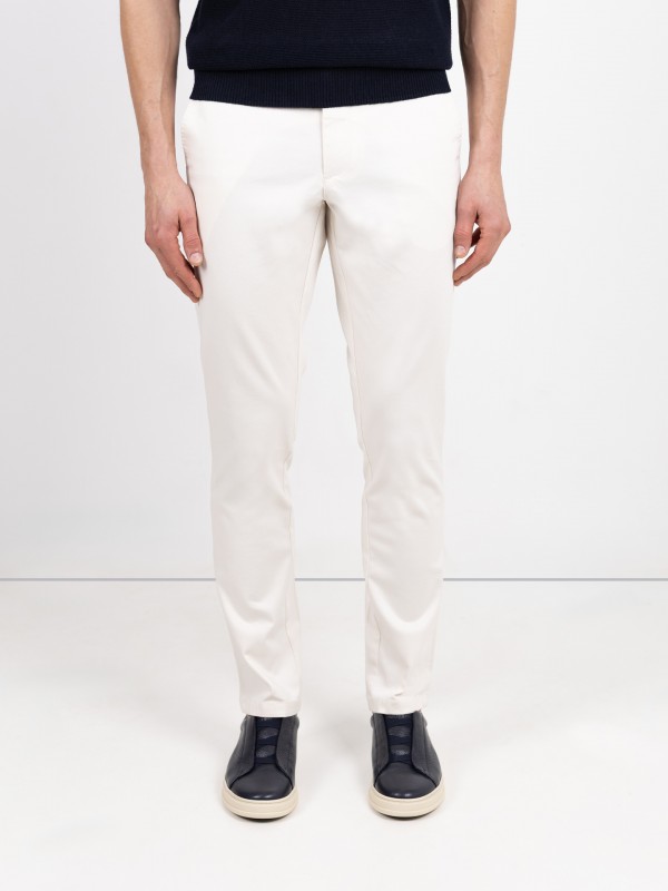 Stretch cotton chino trousers