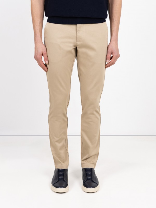 Stretch cotton chino trousers