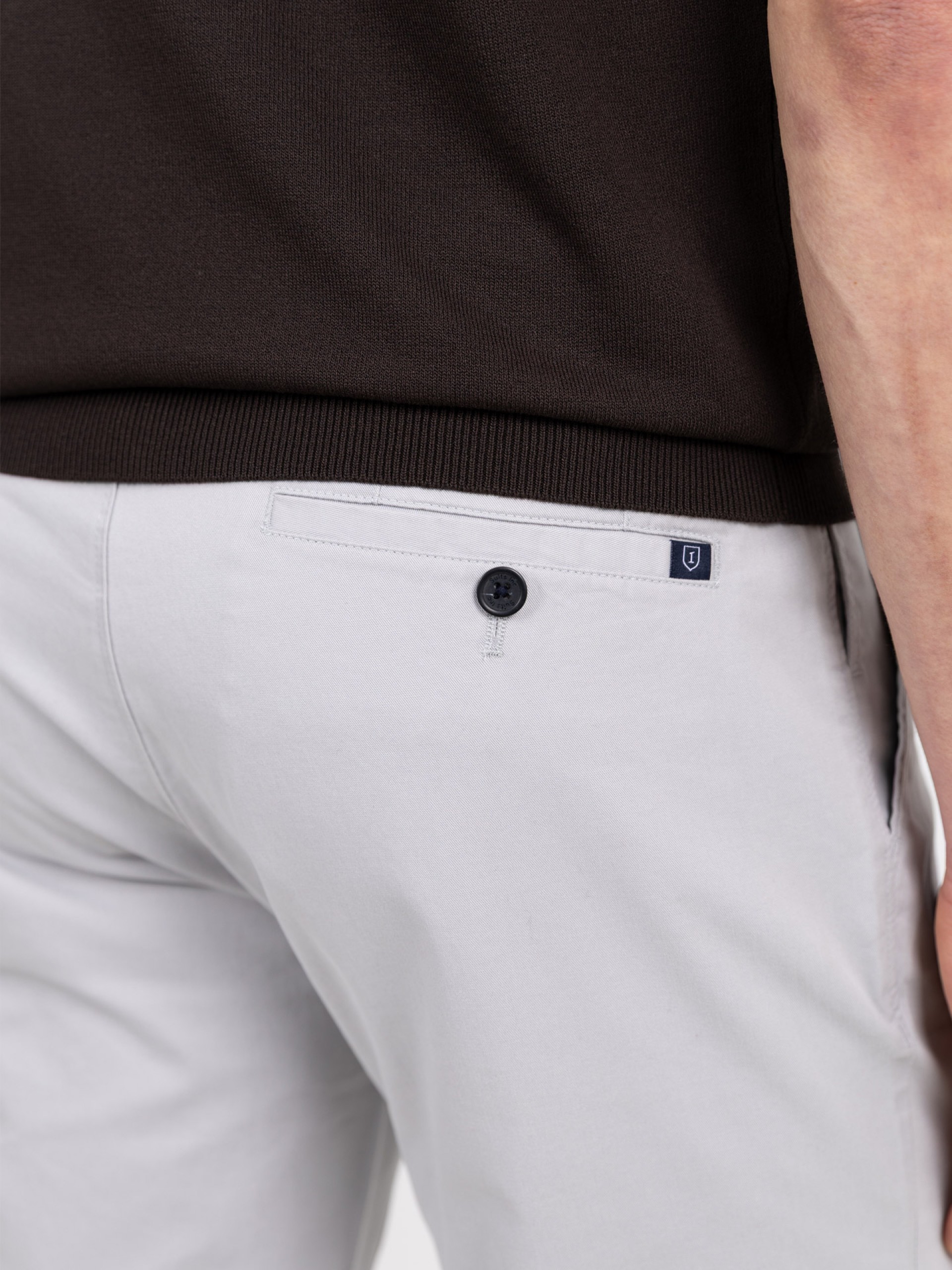 Stretch cotton chino trousers