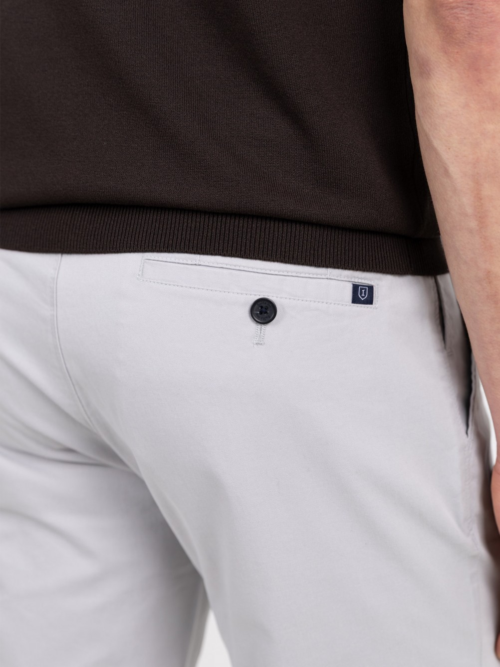 Stretch cotton chino trousers