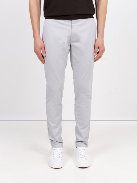 Stretch cotton chino trousers