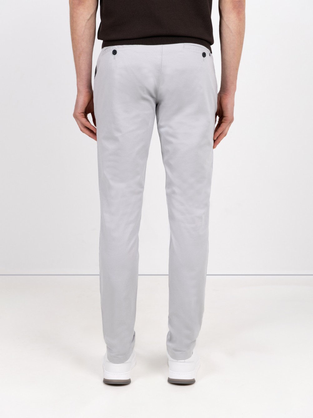 Stretch cotton chino trousers