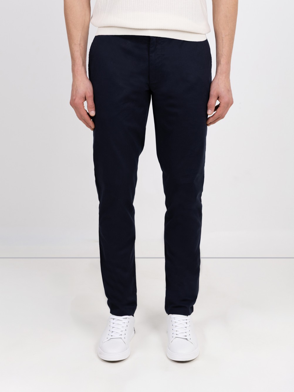 Stretch cotton chino trousers