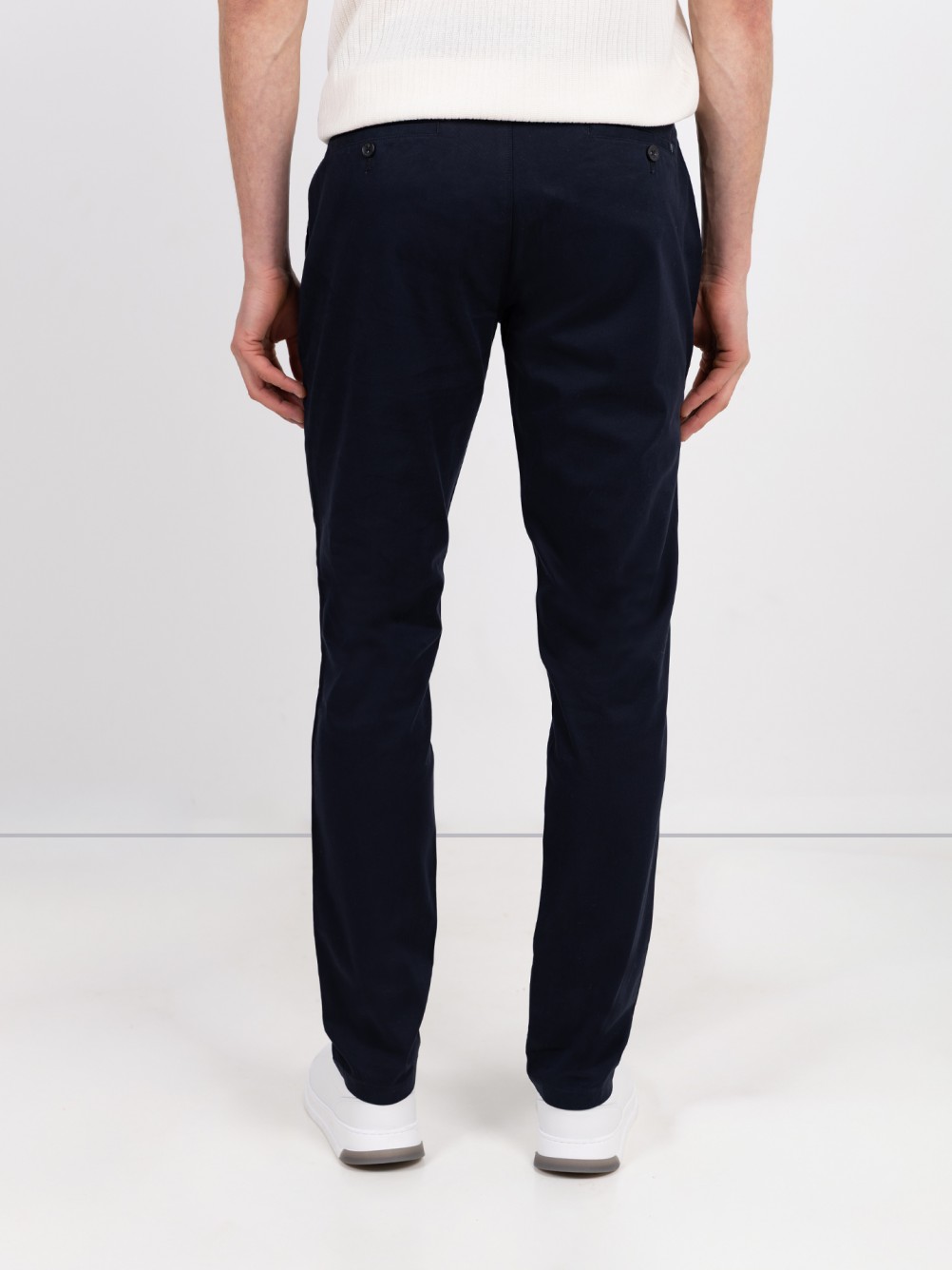 Stretch cotton chino trousers