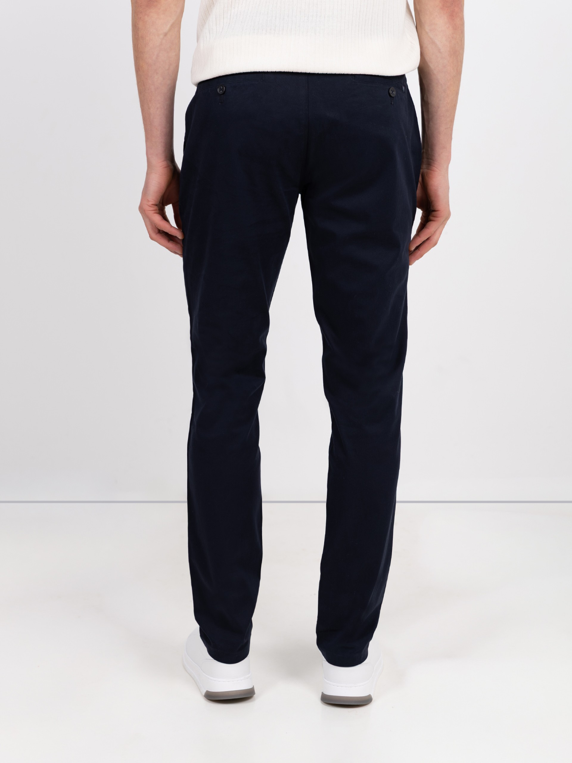 Stretch cotton chino trousers