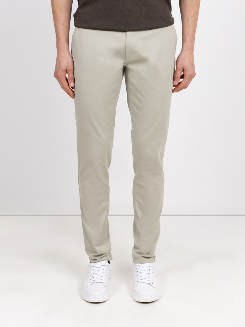 Stretch cotton chino trousers