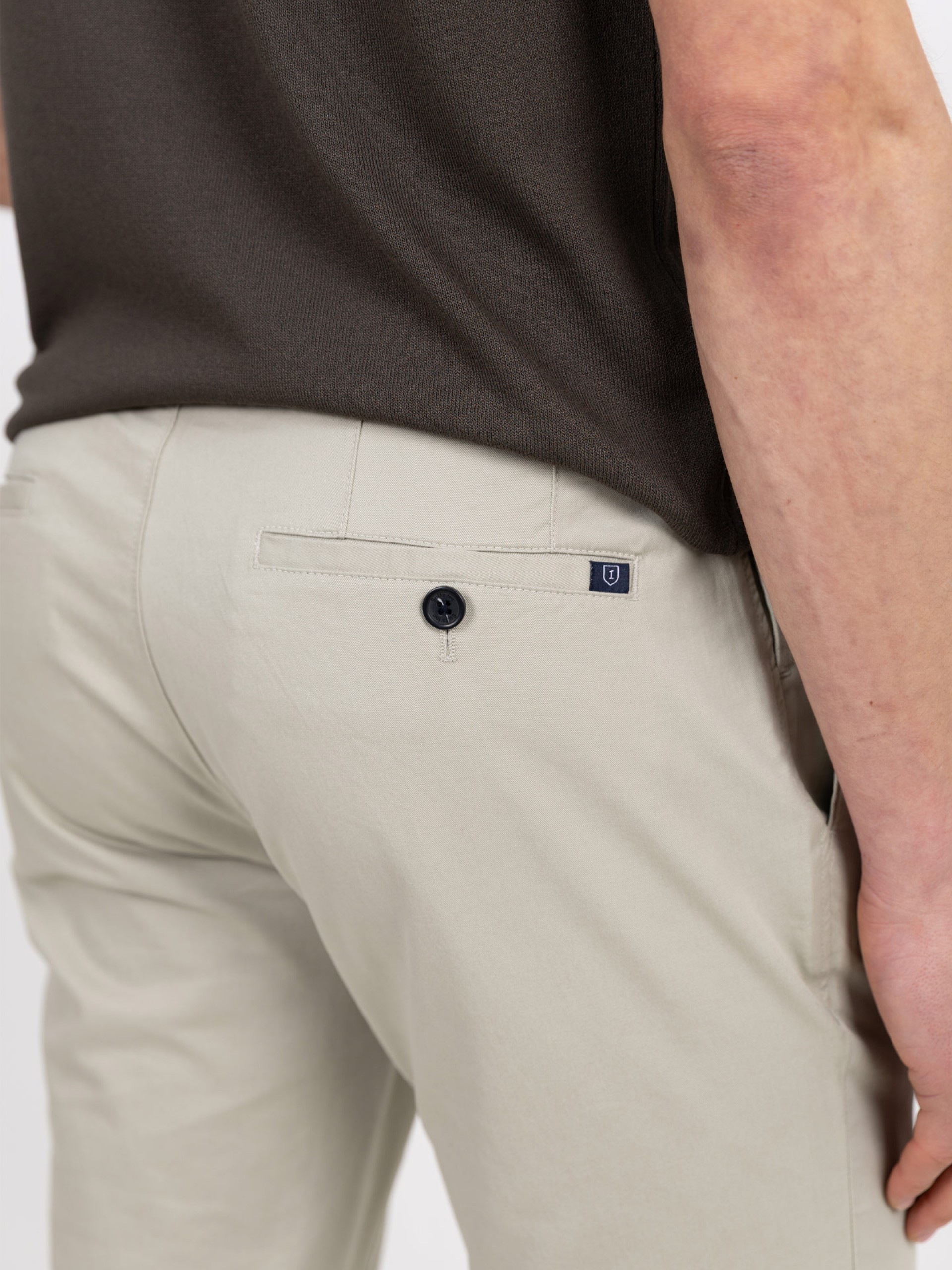 Stretch cotton chino trousers