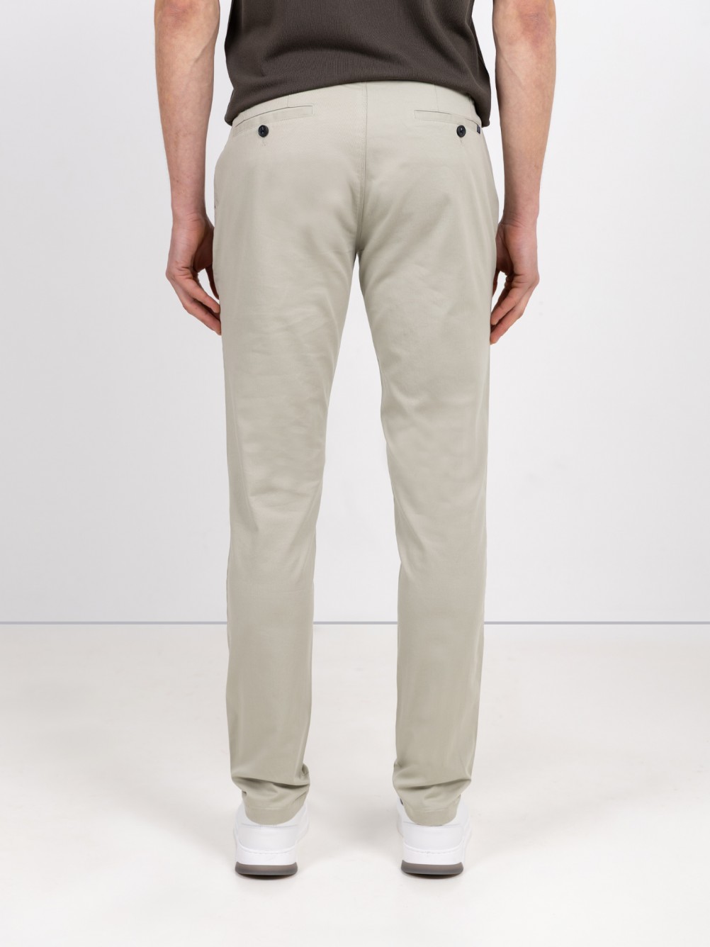 Stretch cotton chino trousers
