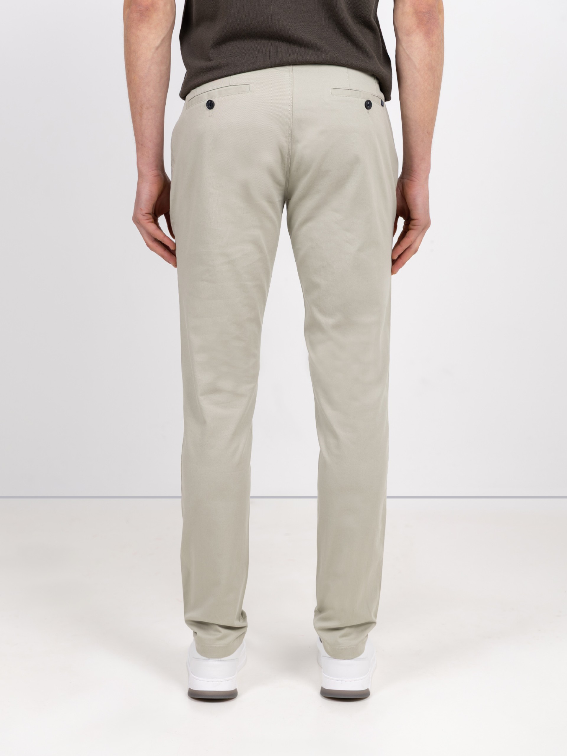 Stretch cotton chino trousers