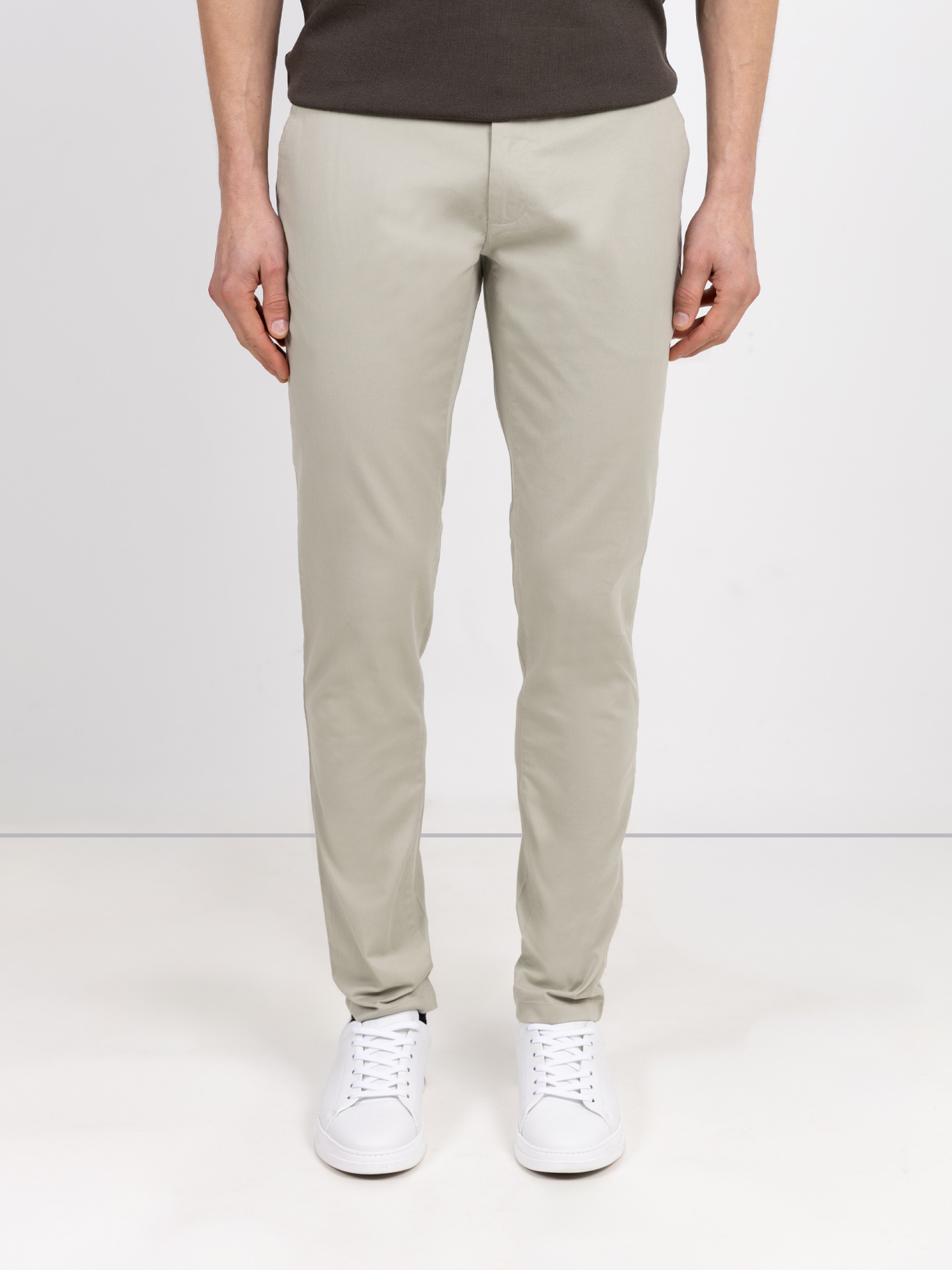 Stretch cotton chino trousers