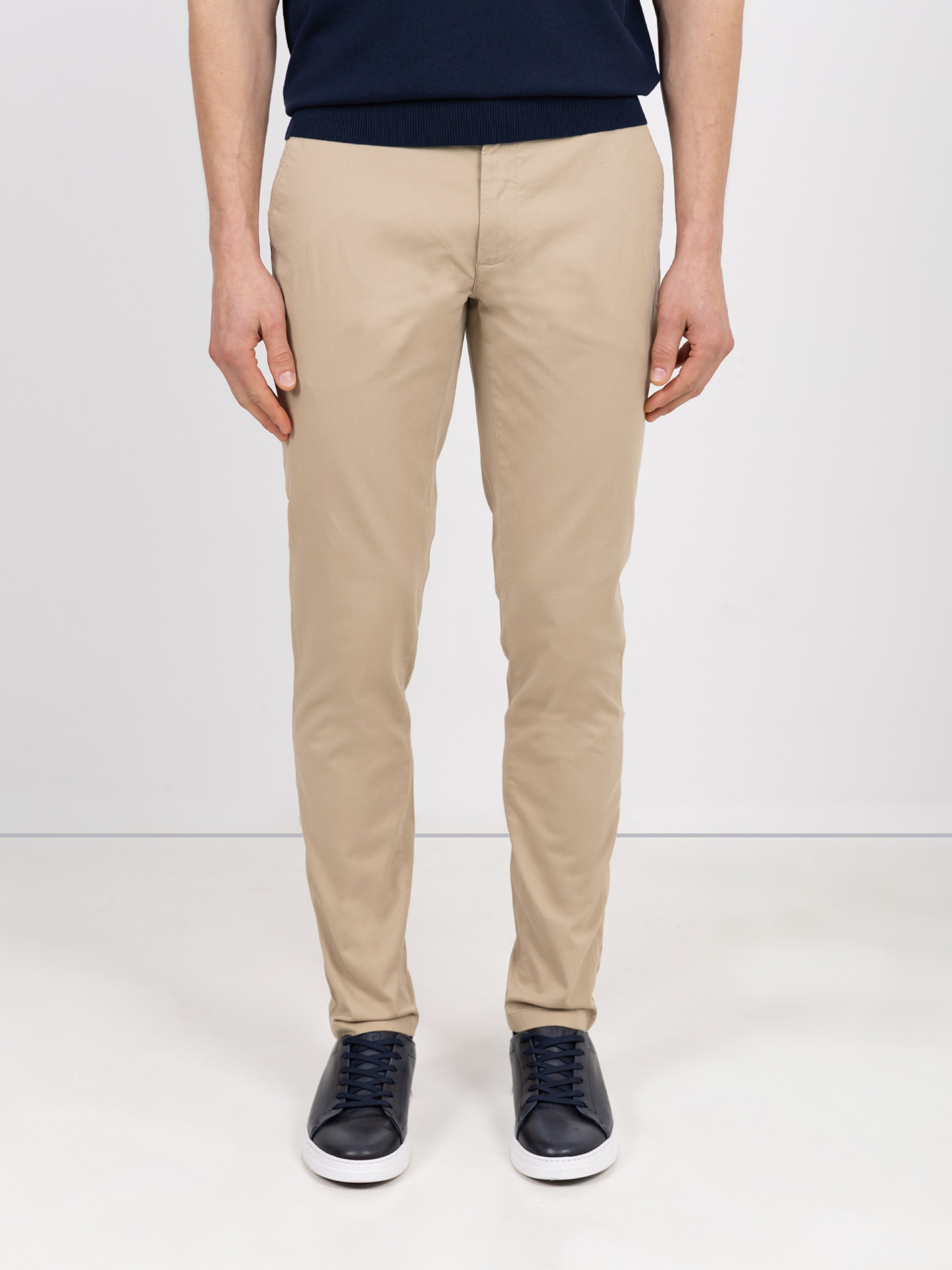 Stretch cotton chino trousers