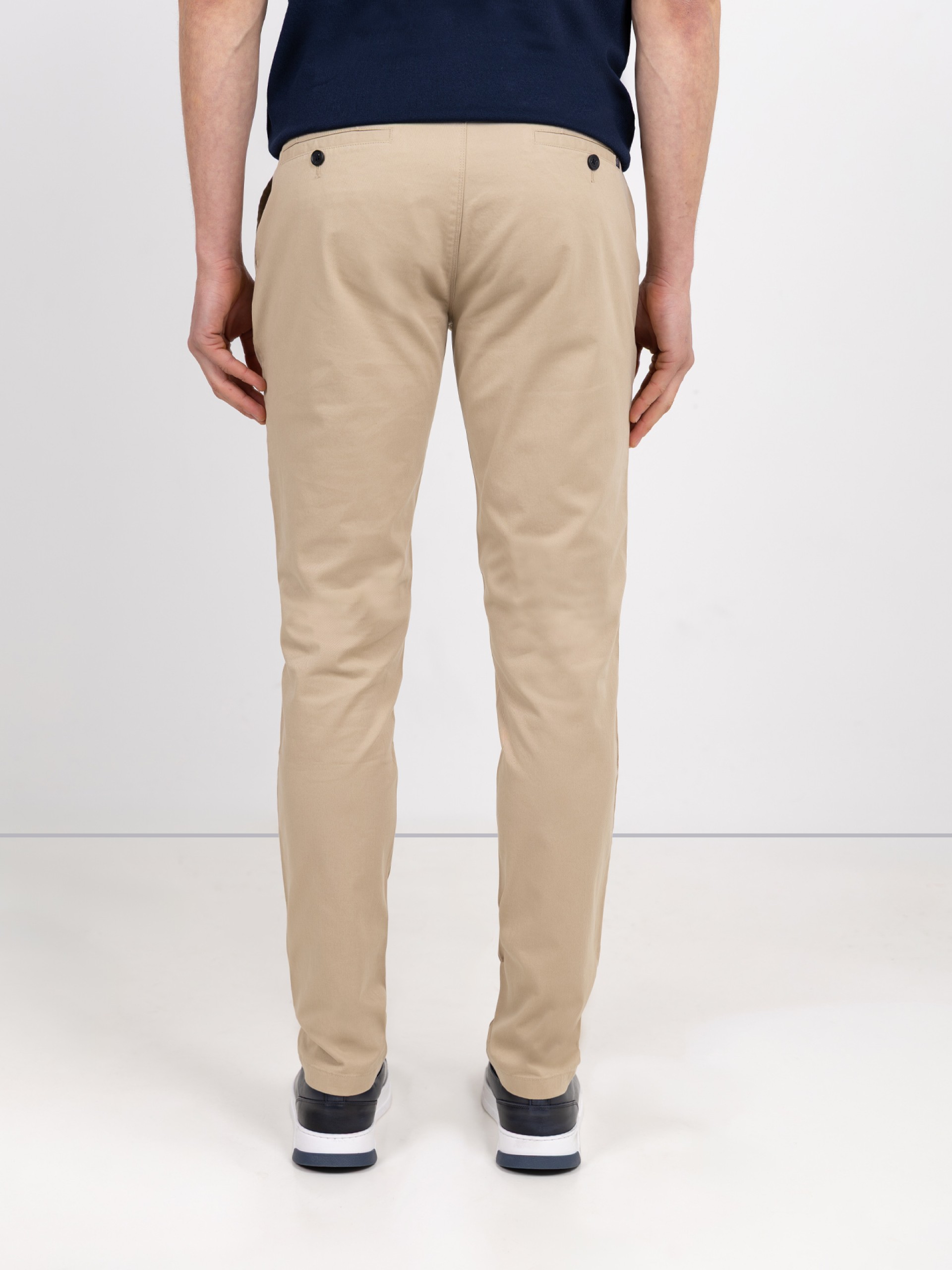 Stretch cotton chino trousers