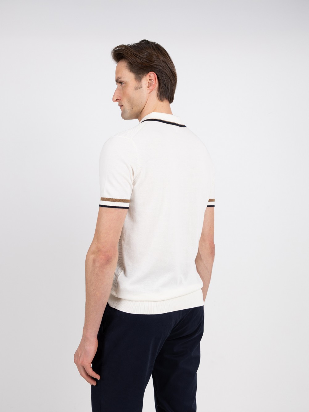 Polo de punto estructurado de algod�n