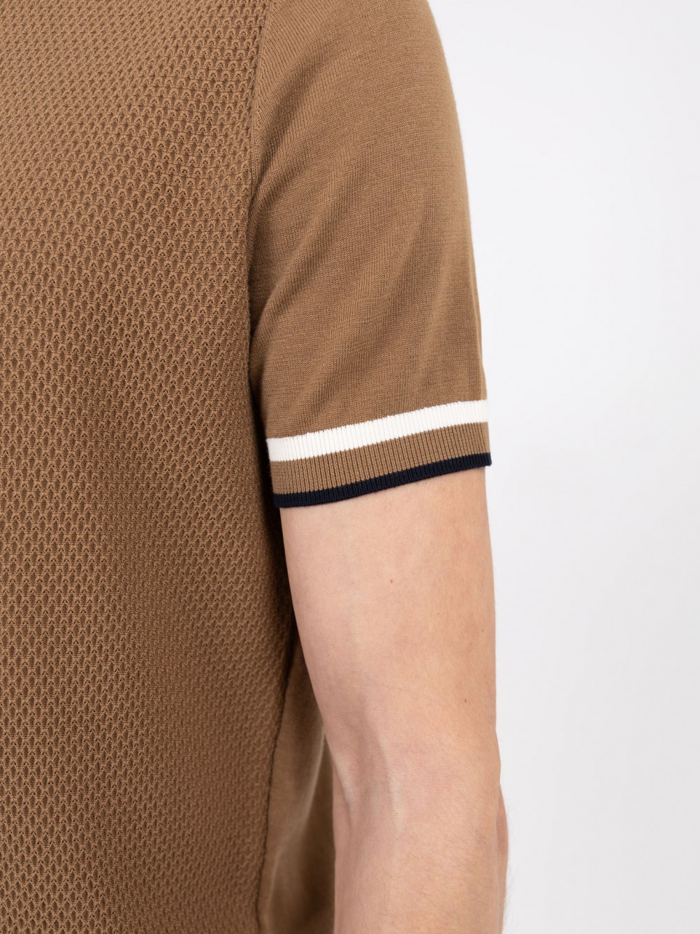 Polo de punto estructurado de algod�n
