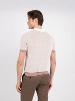Polo de malha estruturada em algodão Polo de malha estruturada em algodão