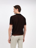 Polo de malha estruturada em algodão Polo de malha estruturada em algodão