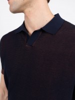 Polo de malha estruturada em algodão Polo de malha estruturada em algodão
