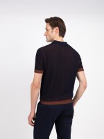 Polo de malha estruturada em algodão Polo de malha estruturada em algodão