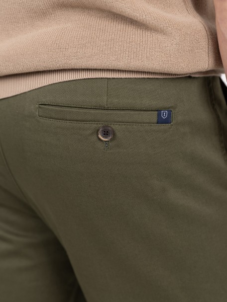 Pantalones chino de algodón elástico Pantalones chino de algodón elástico