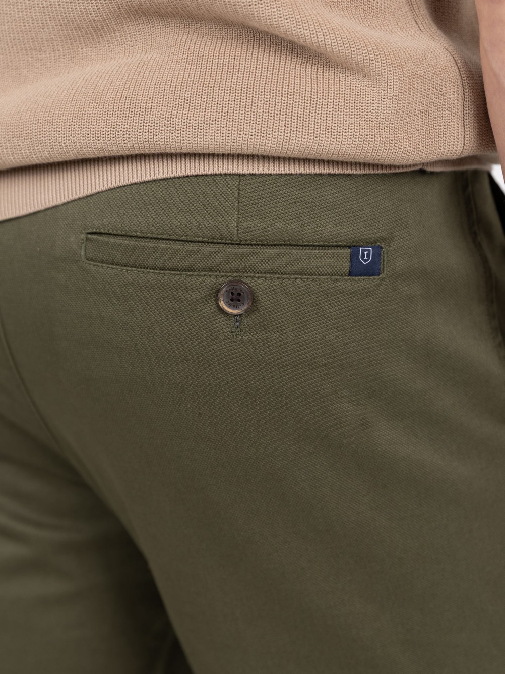 Stretch cotton chino trousers