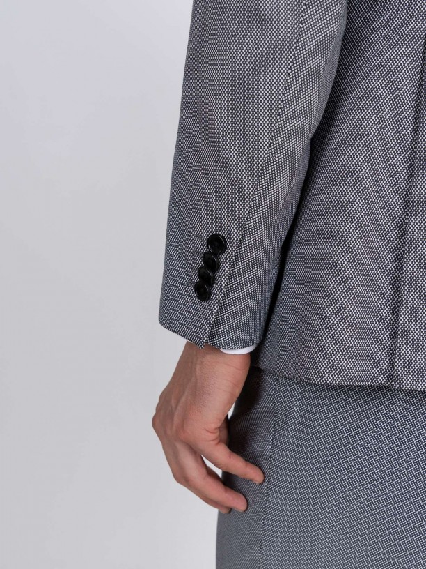 Regular Fit micro-pattern Suit
