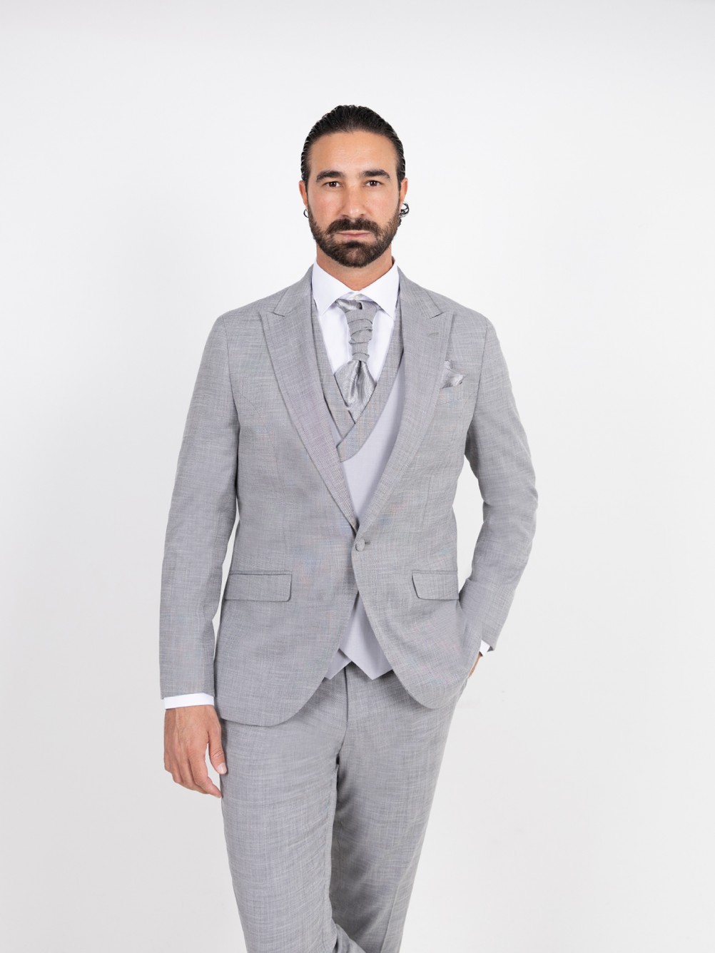 Fato de noivo com colete slim fit