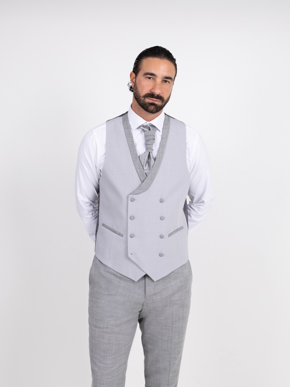 Fato de noivo com colete slim fit