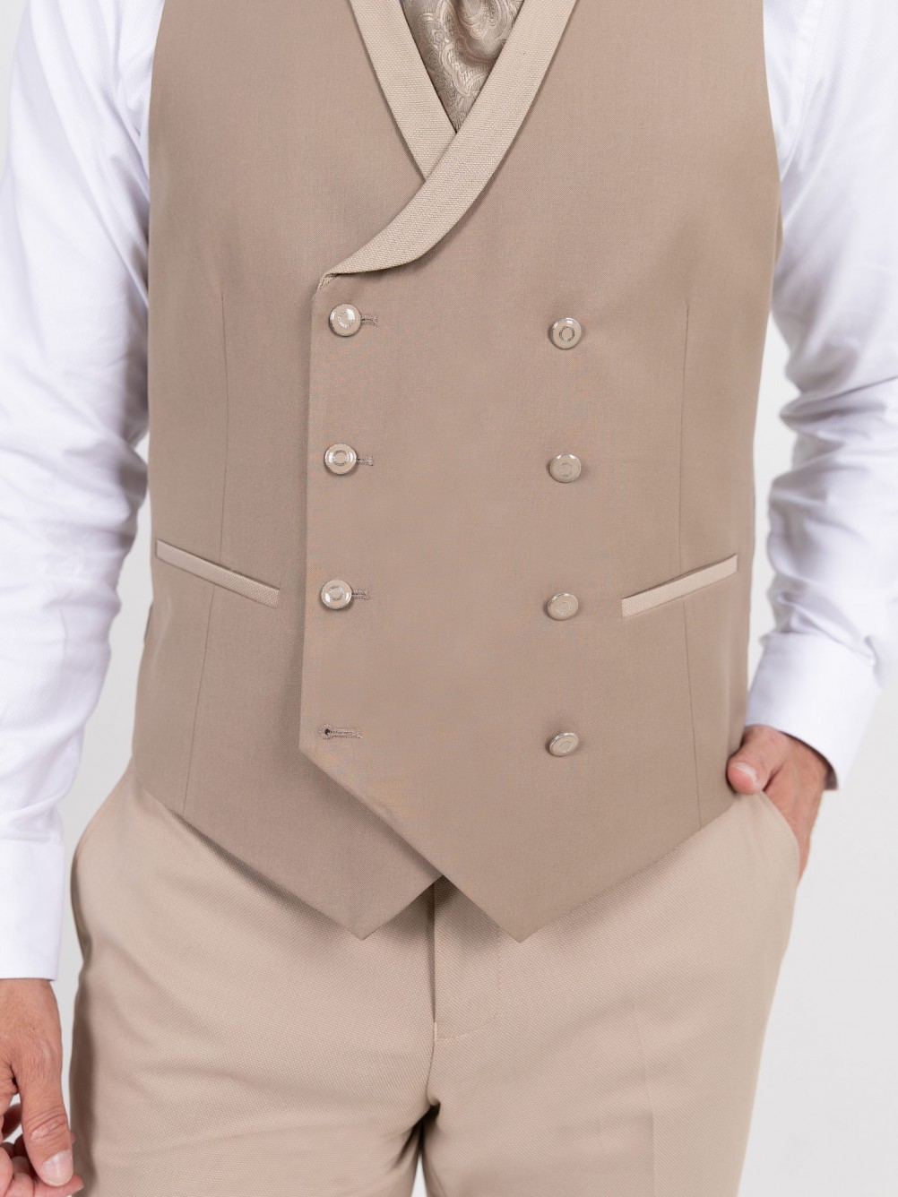Fato de noivo com colete slim fit