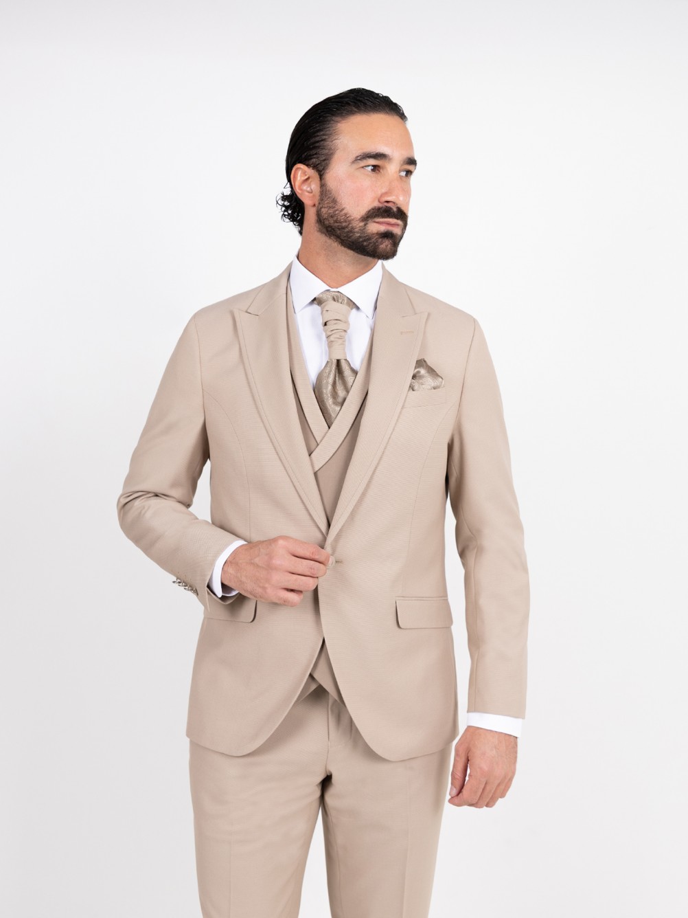 Fato de noivo com colete slim fit