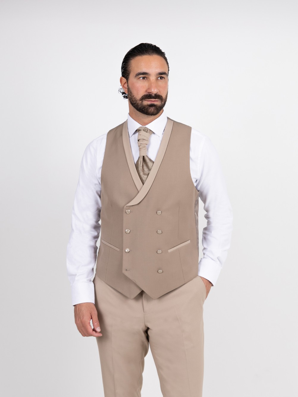 Fato de noivo com colete slim fit
