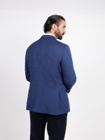 Blazer micro estruturado em lã e seda Blazer micro estruturado em lã e seda