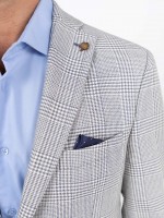 Blazer de lã com padrão xadrez Blazer de lã com padrão xadrez