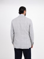 Blazer de lã com padrão xadrez Blazer de lã com padrão xadrez